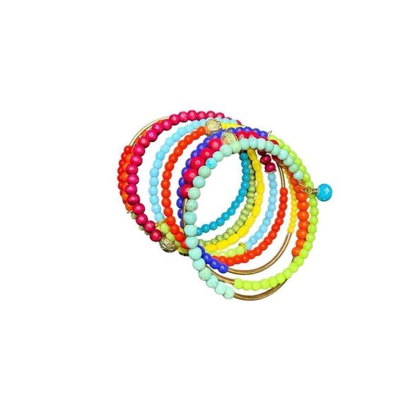 Nordstrom colourful wrap around beaded bracelet - Picture 3 of 4